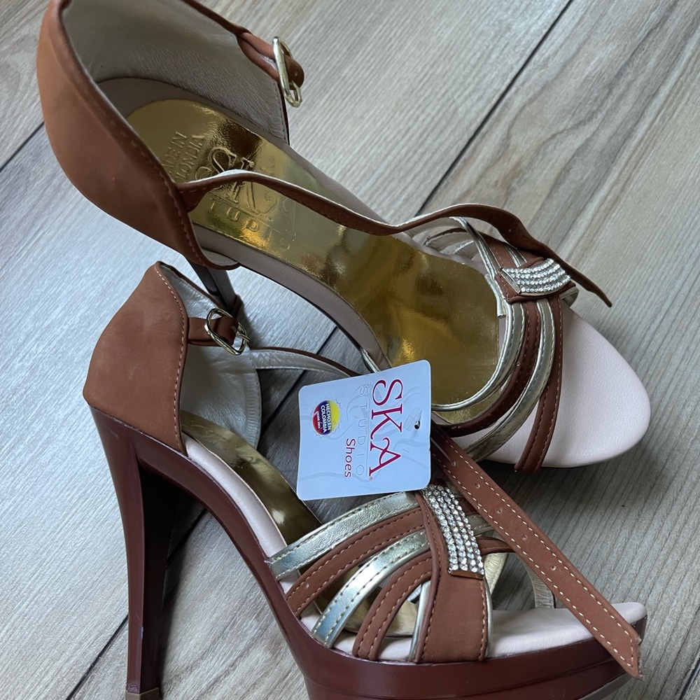 Colombian Platform Heeled Sandals Shoes